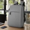 This grey, simple and fashionable backpack is lightweight and has a large capacity for student commuting details Picture